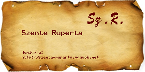 Szente Ruperta névjegykártya